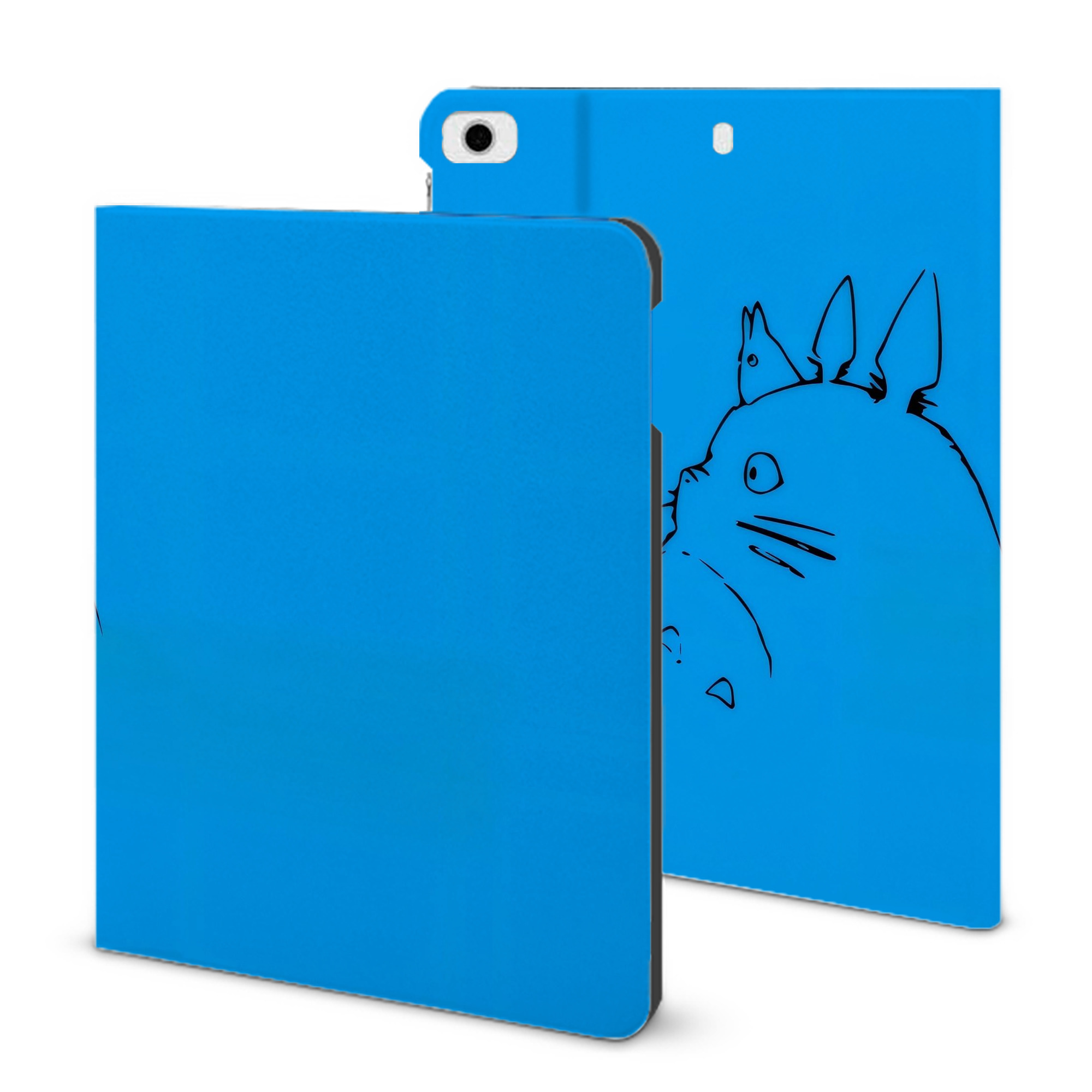 （画像用） となりのトトロ 草壁メイ 草壁サツキ My Neighbor Totoro Satsuki Kusakabe Mei Kusakabe IPad ケース ブック型 PUレザー TPU 耐衝撃 軽量 薄型 ペン収納なし 全面保護 IPad 各モデル対応